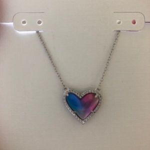 NWT Kendra Scott WATERCOLOR Heart necklace